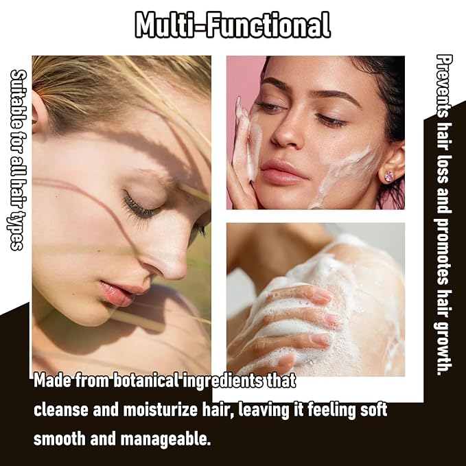 2PCS Moisturizing Rice Shampoo Bar,Handmade Rice