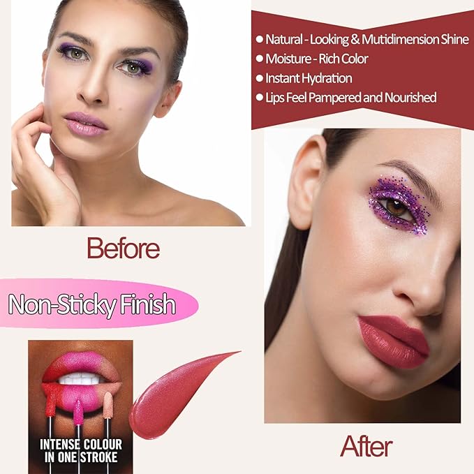 Women Matte Lipstick Nude Long Lasting Liquid Lipstick, Long