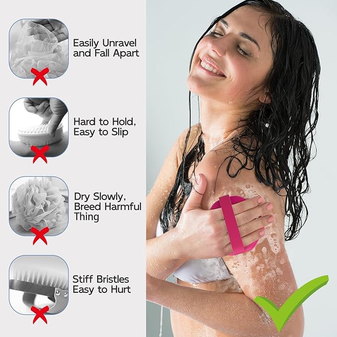 Silicone body scrubber, exfoliating body