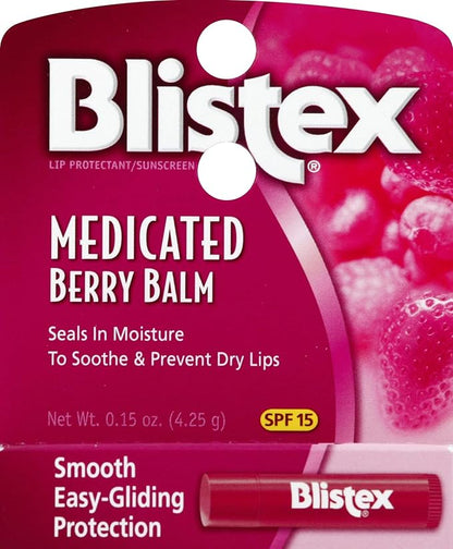 Blistex Medicated Lip Balm, Berry, .15-Ounce