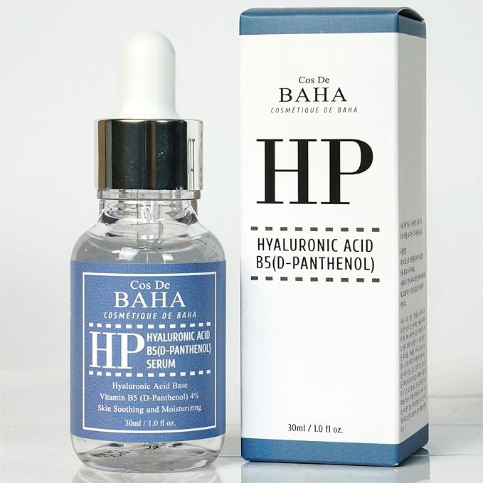 Panthenol 4% Serum - Vitamin B5 Facial Hydrating Serum with Aloe Vera, Hyaluronic Acid, White Tea Extract - For All Skin Types, 1 Fl Oz (30ml)