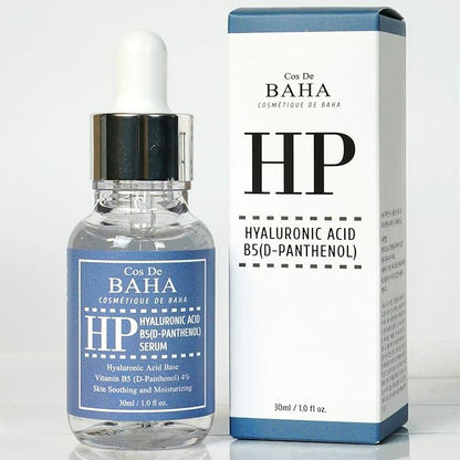 Panthenol 4% Serum - Vitamin B5 Facial Hydrating Serum with Aloe Vera, Hyaluronic Acid, White Tea Extract - For All Skin Types, 1 Fl Oz (30ml)