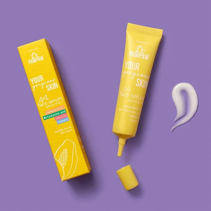 Dr. PawPaw Your Gorgeous Skin 4 In 1 Face Serum - Vitamin C Serum with Papayaluronic and Papaya Extract - Hyaluronic Acid Serum for Face - 1.01 oz