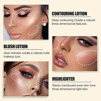 Contour Beauty Wand, Liquid Face Concealer Contouring Highlighter Peach Pink)