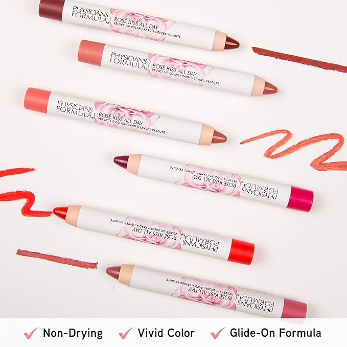 Physicians Formula Rosé Kiss All Day Velvet Lip Color Call Me, Baby | Dermatologist Tested, Clinicially Tested