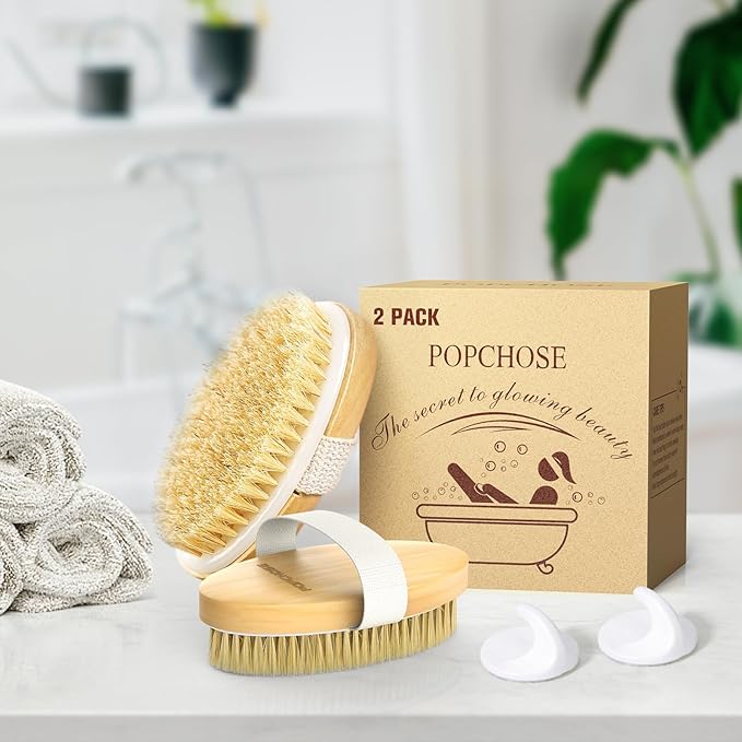 Popchose dry brushing body brush,
