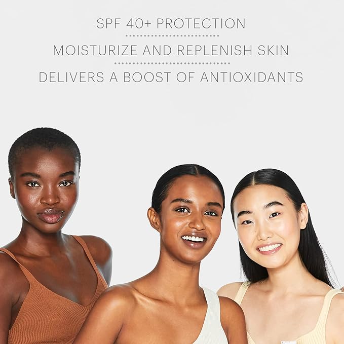 Glo Skin Beauty Oil Free SPF 40+ Hyaluronic Acid Infused All Mineral Sunscreen - Protect Against Sun Damage & Aging Environmental Skin Stressors - Weightless, Invisible Finish