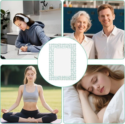 20 Pcs Disposable Clear Castor Oil Patches, Pu Film Waterproof Castor Oil Belly Button Patch, 6.7 x5.1'' Organic Cotton Pads Self-Adhesive, Hypoallergenic, Suitable for Navel, Abdomen, (Oil-Free)