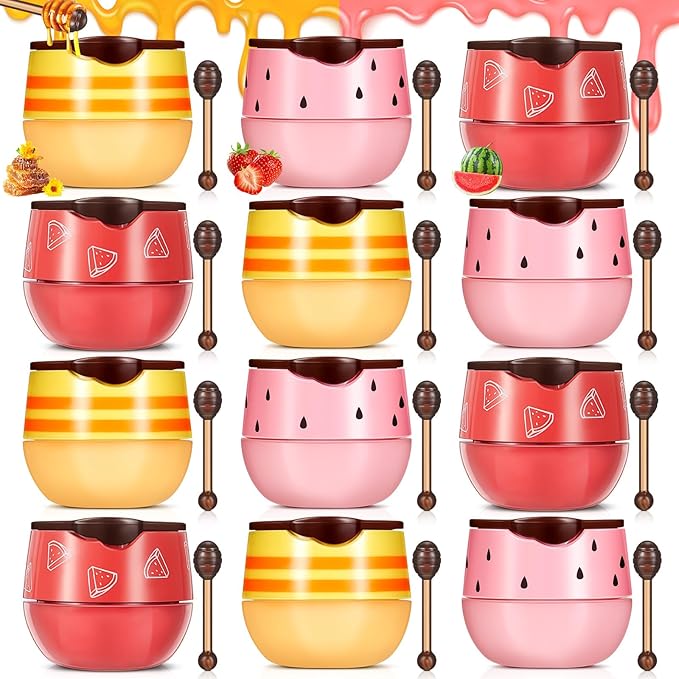 12 Pcs Bee Lip Balm Honey
