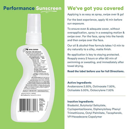 KINeSYS Fragrance Free Clear Spray Sunscreen for sensitive skin, SPF 30, Hypoallergenic, Broad Spectrum UVA/UVB protection for Face & Body, PABA and Oxybenzone FREE, 700+ Sprays, 4 Fl Oz/120 mL