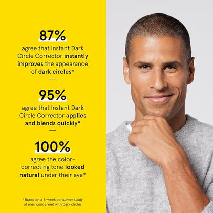 Lumin Instant Dark Circle Corrector for Men (Not A Concealer), Brightens Eyes, Reduce Dark Circles, Puffiness, Under Eye Men Makeup, Men's Eye Cream, Perfect for Deep Skin Tones, 20mL