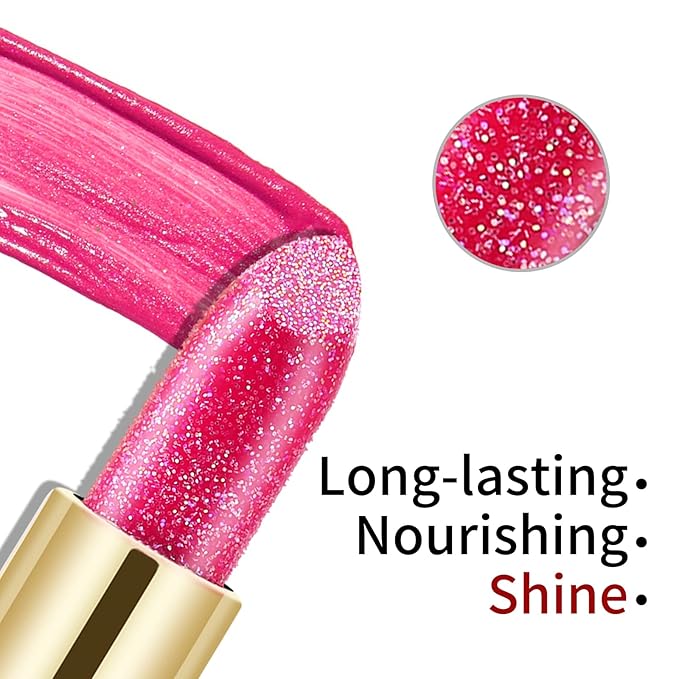 Boobeen Glitter Lipstick Hydrating Lip Balm Sparkling Shine Glitter