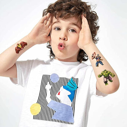 8 sheets superhero temporary tattoos