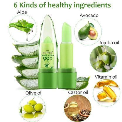 2 Pack Aloe Vera Lipstick, LemonSac Long Lasting Long