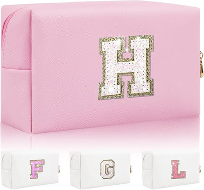 Personalized initial letter makeup bag,