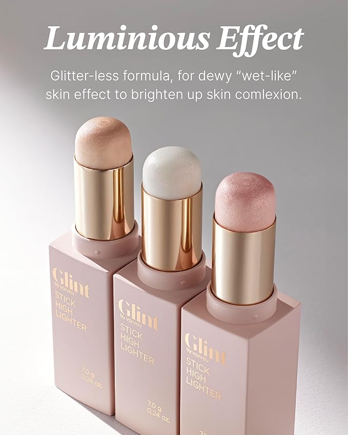 Glint Stick Highlighter (Dewy Moon, 0.24oz) - Multi-Use 0.24oz