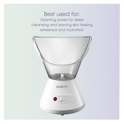 True Glow by Conair Facial Steamer - Face Steamer for Facial Deep Cleaning - Home Facial Spa