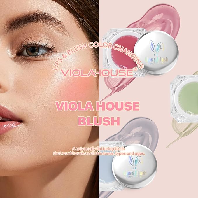 VIOLA HOUSE Color Changing Blusher for Cheeks, Moisturizing of 1)) 00 g
