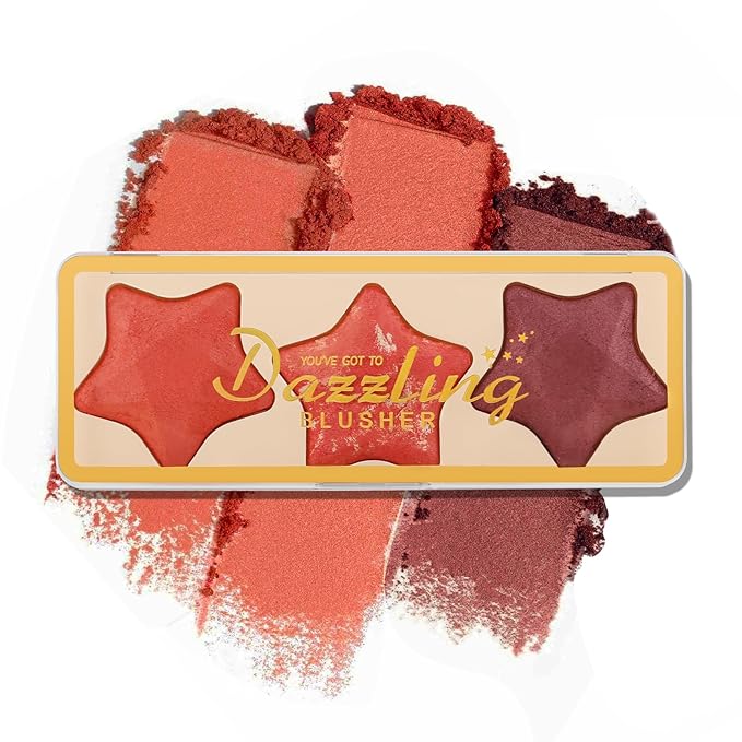 Boobeen 3 Colors Baked Shimmer Highlight & Blush