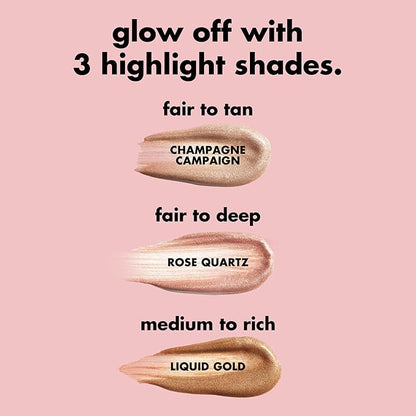 e.l.f. Halo Glow Highlight Beauty Wand, Liquid Highlighter Liquid Gold