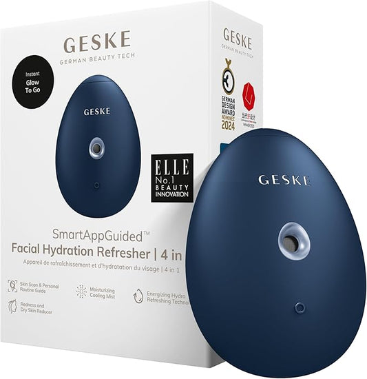 SmartAppGuided™ Facial Hydration Refresher | 4 in 1 | Water Atomizer | Moisturizing Spray Machine | Face Mister | Humidifier for Natural Glow | Reduce Redness & Dry Skin