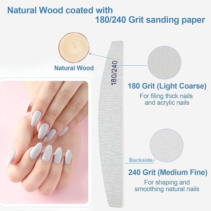 Nail files (12 pack), 180/240