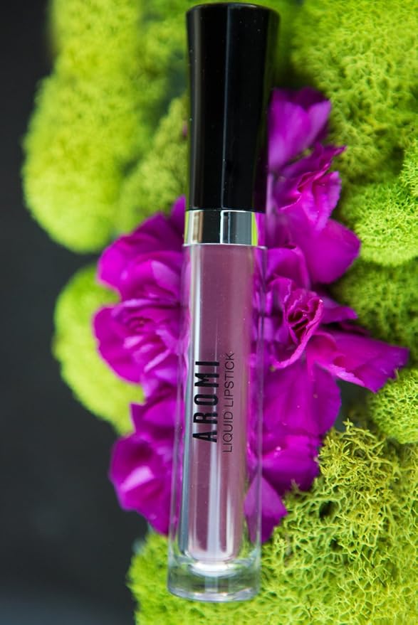 Aromi Black Cherry Matte Liquid Lipstick, Dark Plum Maroon Lip Color, Vegan and Cruelty-free, Long-Lasting and Highly Pigmented Lipstick (Black Cherry)