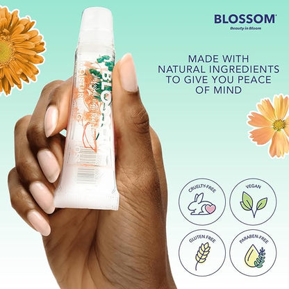 Blossom Scented Moisturizing Lip Gloss Tubes, Infused with Real Flowers, 0.3 fl. oz/9ml, Sugar Cookie