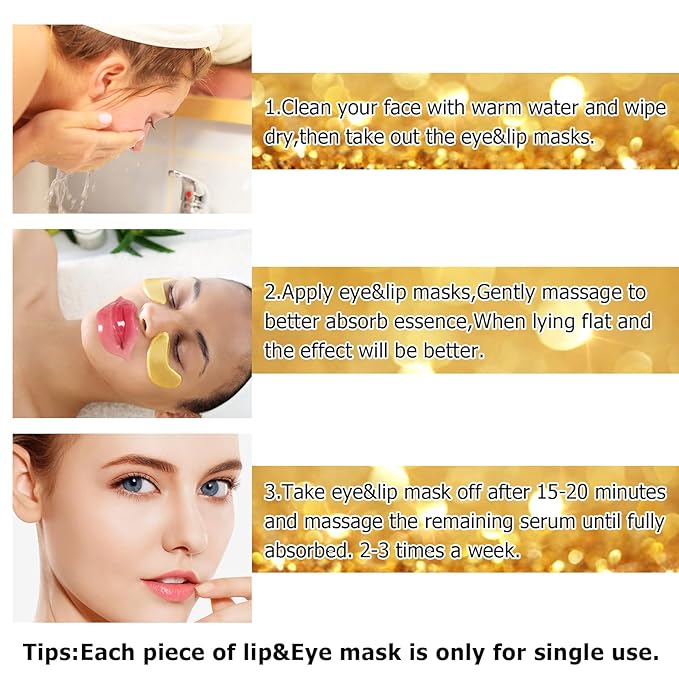 30 Pairs Lip Masks & Eye Moisturizing