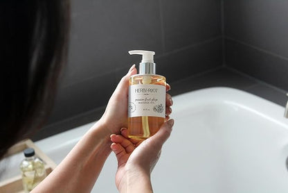 Passion Fruit Massage Oil, Non-Sticky Plant-Based Oil Blend That Leaves Skin Smooth and Soft Made with Real Maracuja Oil