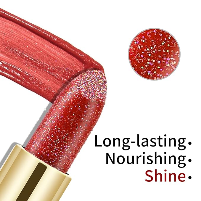 Boobeen Glitter Lipstick Hydrating Lip Balm Sparkling Shine Glitter