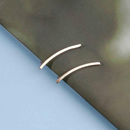 Boho Bar Ear Climber Earrings Gold Stick Studs