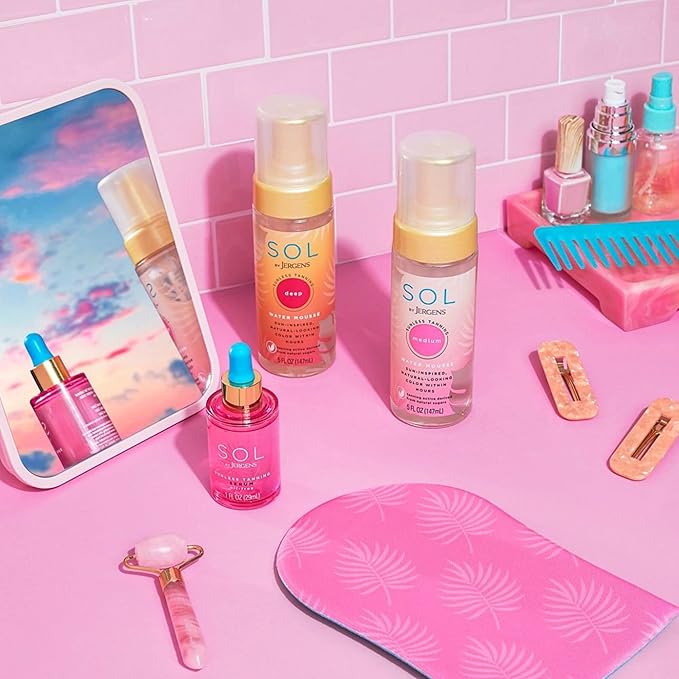 Jergens SOL Self Tanner Applicator Mitt, Flawless, Streak-free Tanning Blender Glove, Sunless Tanning, Reusable Tanning Mitt Protects Hands, All Skin Tone