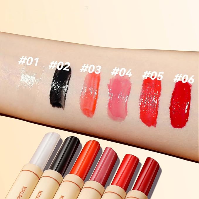 Juicy Lip Oil Slick Click Press Lipstick, Korean Shining Mirror Glass Lip Gloss Moisturizing Lip Balm Nourishing Solid Lip Glaze, Plump Your Lips, Pigmented Vegan Lip Color, Non-Sticky,05