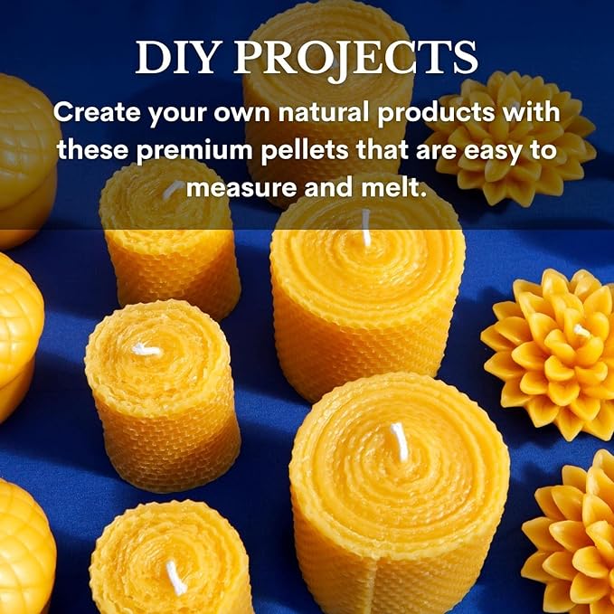 Yellow Beeswax Pellets 2lb (1lb in Naturals