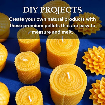 Yellow Beeswax Pellets 2lb (1lb in Naturals