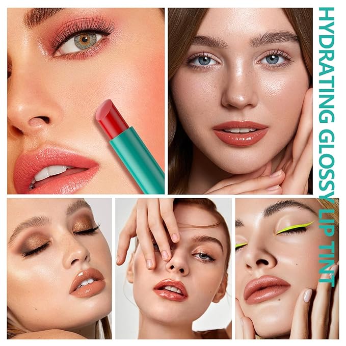 2 Colors Hydrating Lip Gloss,Lip Plumper Gloss,Moisturizing Glossy Hydrating