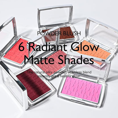 KYDA Powder Blush, Radiant Glow Face Blusher, Blendable Texture, Mahogany