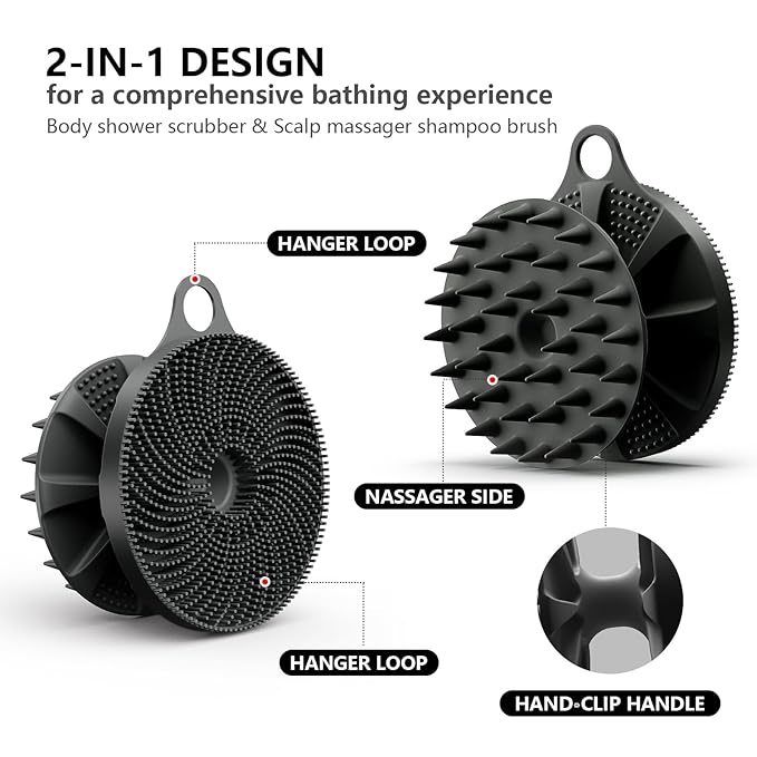 2 in 1 silicone brush,