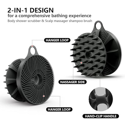 2 in 1 silicone brush,
