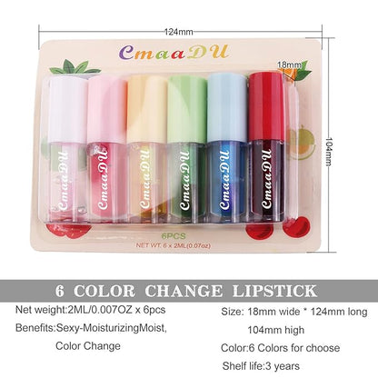 Plumping Lip Oil Set, Clear Lip Gloss for Lip Care, Fruit Flavour Hydrating Lip Glow Oil Toot Lip Oil, Nourishing, Non-sticky