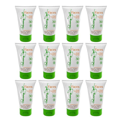 Panama Jack Faces Sunscreen Lotion - SPF 30, Broad Spectrum UVA/UVB Protection, Hypoallergenic, PABA, Paraben, & Gluten Free, 3 FL OZ (Pack of 12)