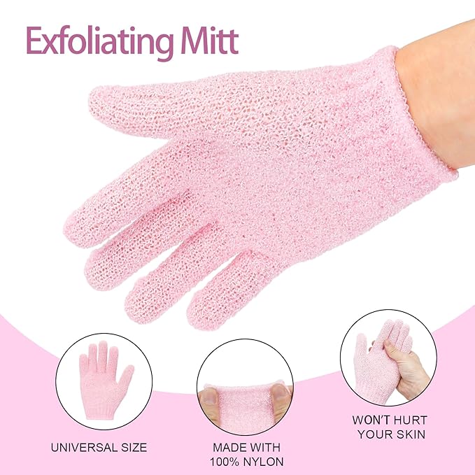 UNIMEIX 4 Pack Self Tanning Mitt Applicator Kit Set Self Tan Back Applicator with Self Tanning Glove for Self Tan Mitt Mini Self Tan Glove and Sunscreen Brush (Pink)