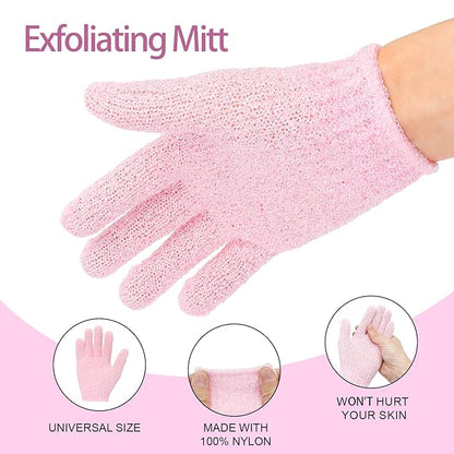 UNIMEIX 4 Pack Self Tanning Mitt Applicator Kit Set Self Tan Back Applicator with Self Tanning Glove for Self Tan Mitt Mini Self Tan Glove and Sunscreen Brush (Pink)