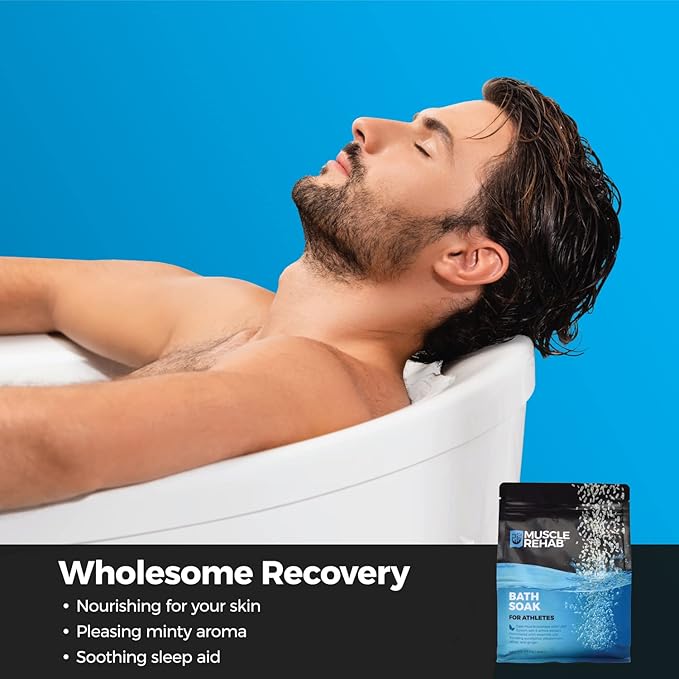 (5) 2.5oz Travel Bath Epsom Soak Packets Arnica Infused Magnesium Salt, Body, Hand and Foot Pain Relief, Sore Feet Relief, Essential Oils in Epsom Salt Foot soak for Pain Relief