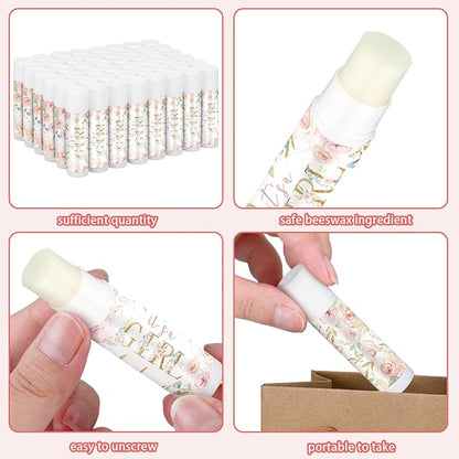 50 Pack Floral Baby Shower Lip Gifts