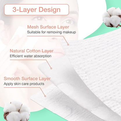 Noverlife 444pcs makeup cotton pads,