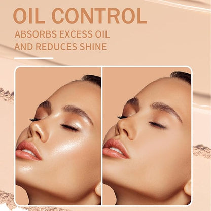 Oil Control Face Powder, Matte Smooth Setting Powder, (Classic Ivory)