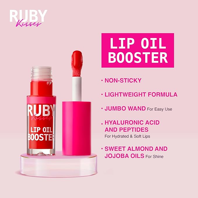 Ruby Kisses Lip Oil Booster, Hydrating Lip Gloss