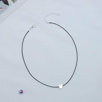 Fashion Silver Tiny Love Choker Necklace